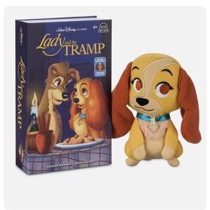 NEW-New Disney Lady & The Tramp Plush, Limited Release in VHS Design Box, 8 inch